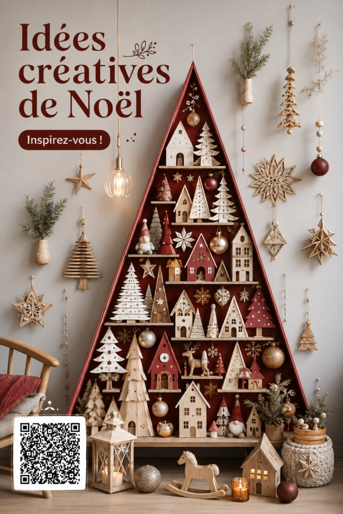 Décorations de Noël bohèmes faites main avec des éléments naturels.
