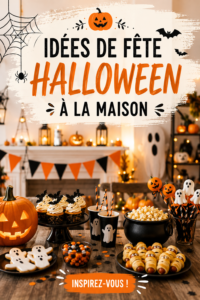 Ambiance chaleureuse d'Halloween avec décoration bohème à la maison.
