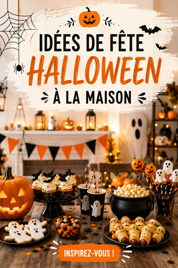 Ambiance chaleureuse d'Halloween avec décoration bohème à la maison.