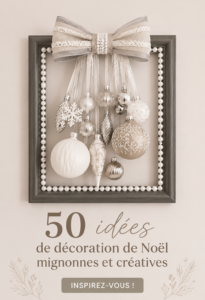 Un salon décoré pour Noël dans un style bohème, avec des éléments naturels et chaleureux.