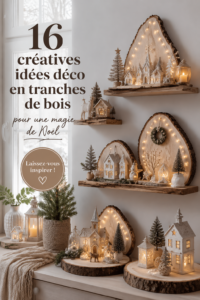 Une décoration de Noël chaleureuse en utilisant des rondins de bois