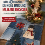 Des décorations de Noël en jean recyclé pour un intérieur bohème