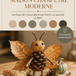 Palette de couleurs modernes pour une décoration intérieure bohème, avec des teintes chaleureuses et accueillantes.