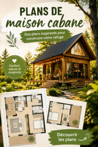 Plans de maison cabane modernes intégrant des éléments de décoration en style bohème.