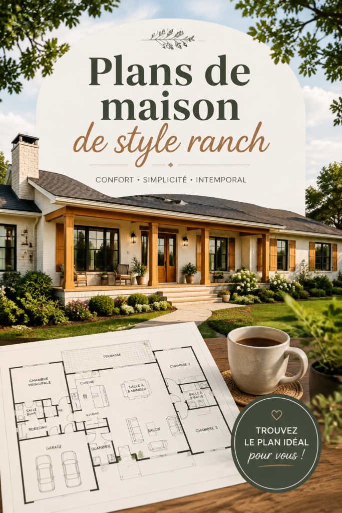 Maison de style ranch avec un aménagement intérieur chaleureux et accueillant.