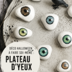 Plateau d'yeux effrayants en décoration d'Halloween