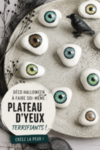Plateau d'yeux effrayants en décoration d'Halloween