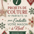 Une maison décorée pour Noël avec des créations en tissu de style bohème