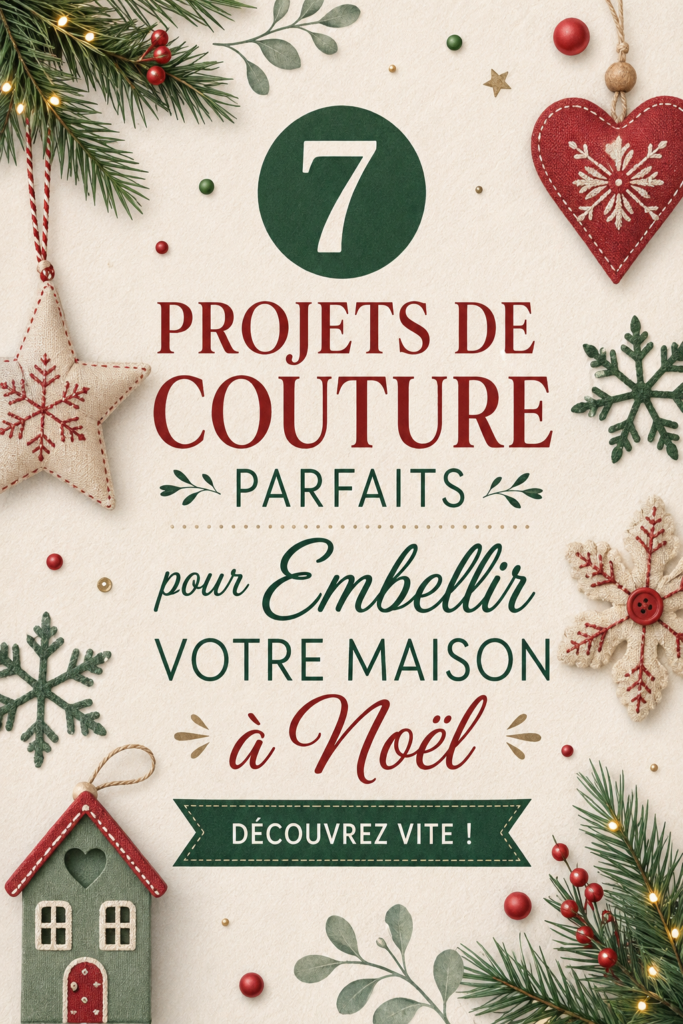 Une maison décorée pour Noël avec des créations en tissu de style bohème