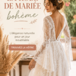 Une robe de mariée bohème élégante avec des détails floraux et légers en plein air.