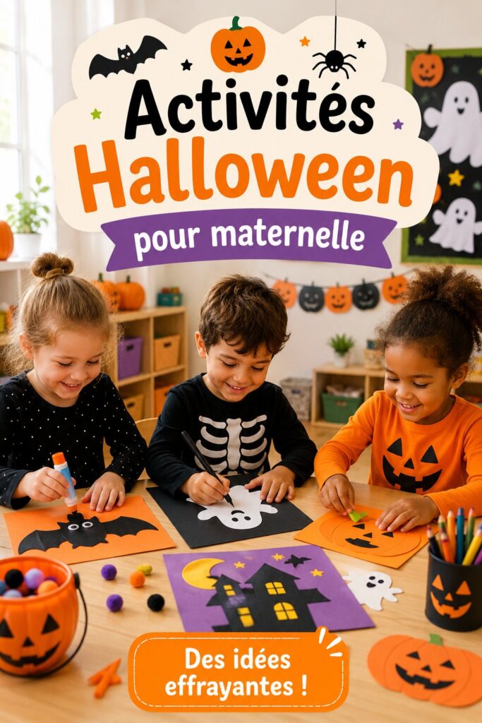Activités créatives d'Halloween pour enfants, avec décorations et bricolages originaux.