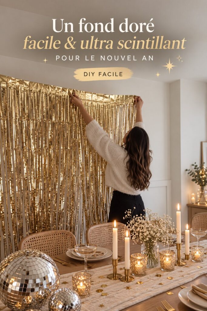 Arrière-plan doré étincelant pour une ambiance festive chaleureuse pour le Nouvel An.