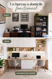 Transformation d'un bureau à domicile dans un style bohème chaleureux