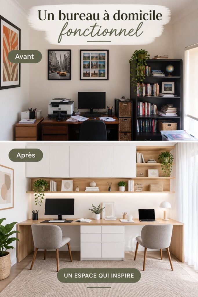 Transformation d'un bureau à domicile dans un style bohème chaleureux
