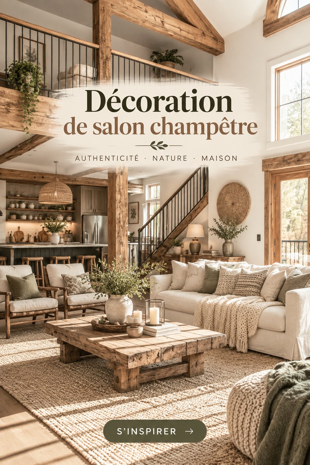 Salon décoré dans un style bohème avec des coussins colorés et des plantes vertes