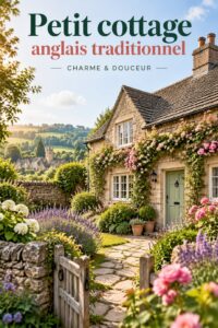 Intérieur chaleureux et accueillant de style cottage anglais avec des décors bohèmes