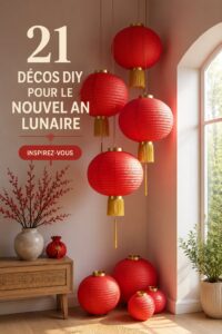 Décoration intérieure bohème pour le Nouvel An Lunaire avec des éléments colorés et festifs.