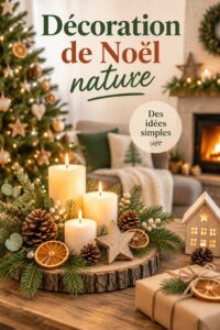 Décoration de Noël bohème avec des éléments naturels