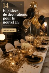 Ambiance bohème chaleureuse pour le Nouvel An avec des décorations variées.