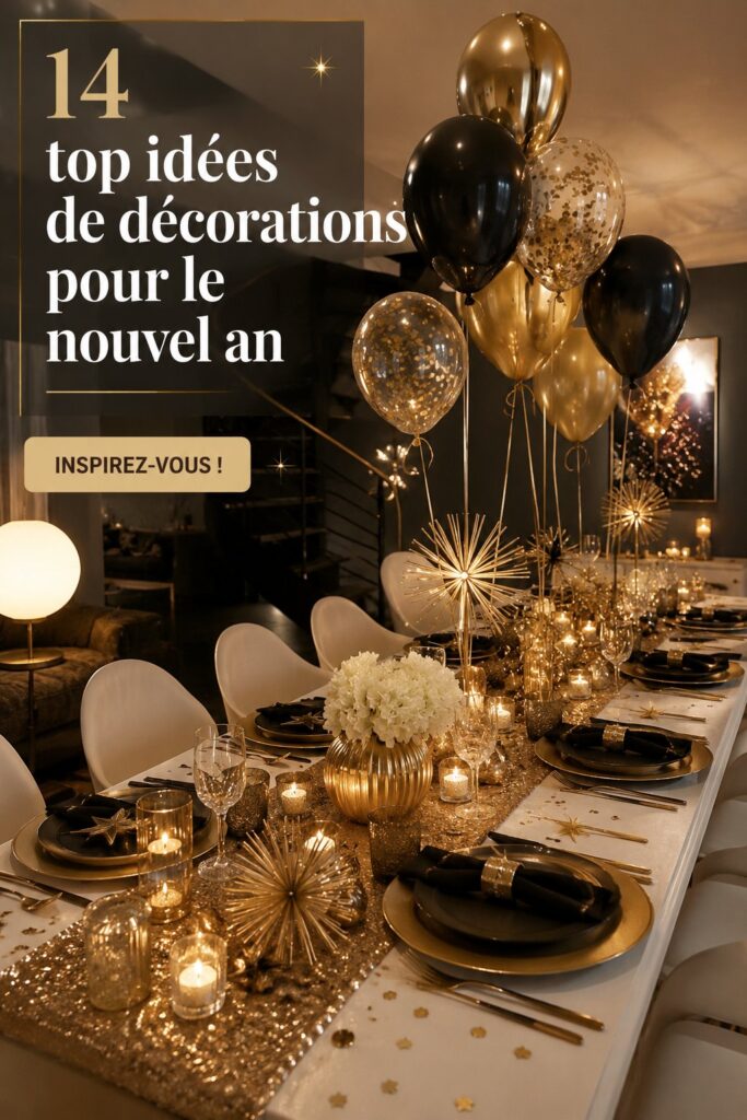 Ambiance bohème chaleureuse pour le Nouvel An avec des décorations variées.