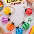Guirlande lumineuse en papier dans un intérieur bohème chaleureux.