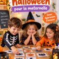 Enfants de maternelle préparant des décorations d'Halloween colorées
