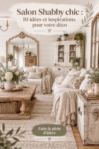 Salon décoré dans un style shabby chic avec des meubles vintage et des couleurs pastel.