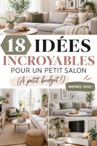 Petit salon bohème décoré avec des tissus et des plantes vertes.