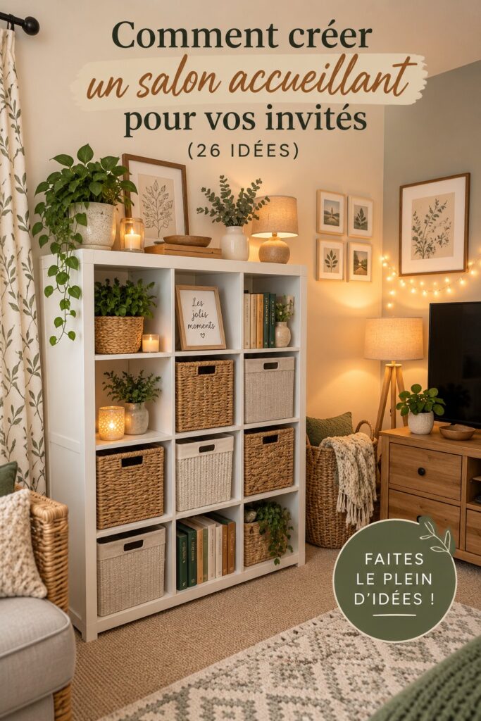 Un salon bohème avec des coussins colorés et une ambiance chaleureuse, parfait pour les invités.