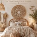 Un salon décoré dans un style côtier chic, avec des teintes bleues et des éléments naturels.