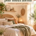 Chambre décorée dans un style bohème, lumineuse et accueillante, idéale pour un sommeil paisible.