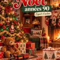 Ambiance de Noël des années 90 avec des décorations vintage et chaleureuses.