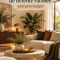 Salon de luxe avec des éléments chauds et raffinés